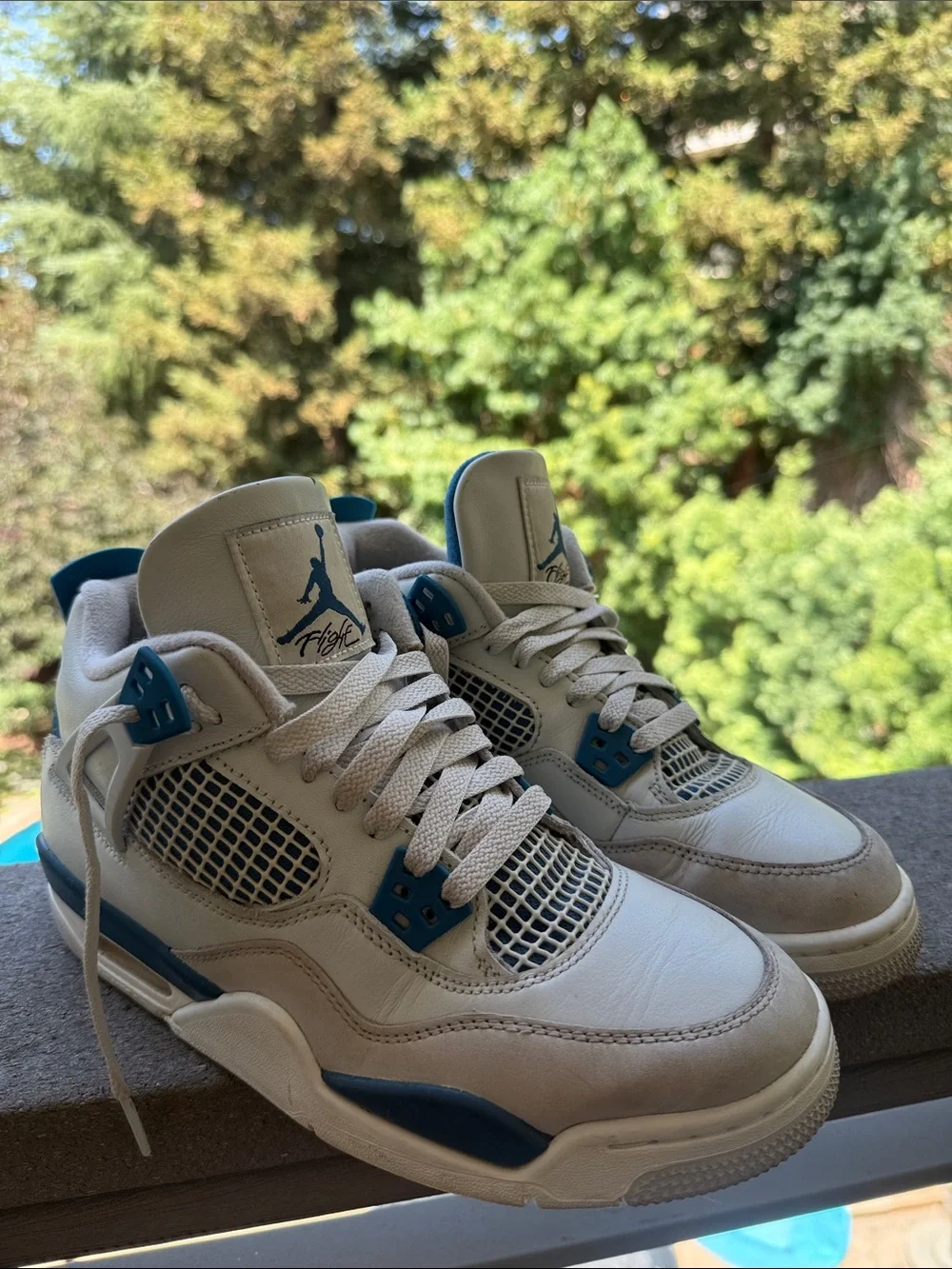NIKE JORDAN 4 RETRO MILITARY BLUE SIZE 7